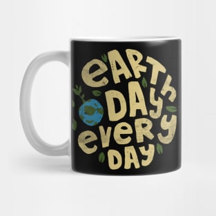 Earth Day Everyday Climate Vote Typographie Illustration Gift Mug